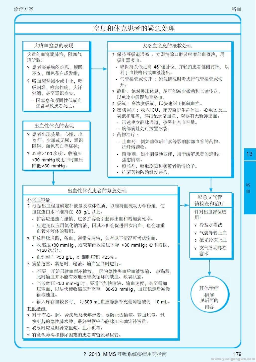 2013呼吸系统疾病指南 咳血-窒息和休克患者的紧急处理.jpg